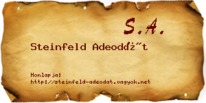 Steinfeld Adeodát névjegykártya